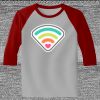 Raglan 3/4 Roundneck Shirt (Gray Body) Thumbnail