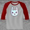 Raglan 3/4 Roundneck Shirt (Gray Body) Thumbnail