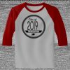 Raglan 3/4 Roundneck Shirt (Gray Body) Thumbnail