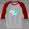 Raglan 3/4 Roundneck Shirt (Gray Body) Thumbnail