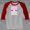 Raglan 3/4 Roundneck Shirt (Gray Body) Thumbnail