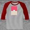 Raglan 3/4 Roundneck Shirt (Gray Body) Thumbnail