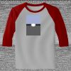Raglan 3/4 Roundneck Shirt (Gray Body) Thumbnail