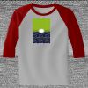 Raglan 3/4 Roundneck Shirt (Gray Body) Thumbnail
