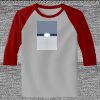 Raglan 3/4 Roundneck Shirt (Gray Body) Thumbnail