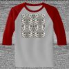 Raglan 3/4 Roundneck Shirt (Gray Body) Thumbnail