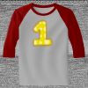 Raglan 3/4 Roundneck Shirt (Gray Body) Thumbnail