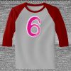 Raglan 3/4 Roundneck Shirt (Gray Body) Thumbnail
