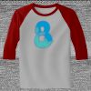 Raglan 3/4 Roundneck Shirt (Gray Body) Thumbnail