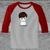 Raglan 3/4 Roundneck Shirt (Gray Body) Thumbnail