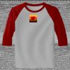 Raglan 3/4 Roundneck Shirt (Gray Body) Thumbnail