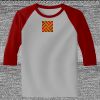 Raglan 3/4 Roundneck Shirt (Gray Body) Thumbnail
