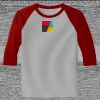 Raglan 3/4 Roundneck Shirt (Gray Body) Thumbnail