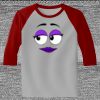 Raglan 3/4 Roundneck Shirt (Gray Body) Thumbnail