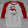 Raglan 3/4 Roundneck Shirt (Gray Body) Thumbnail