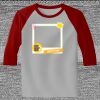 Raglan 3/4 Roundneck Shirt (Gray Body) Thumbnail