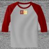 Raglan 3/4 Roundneck Shirt (Gray Body) Thumbnail