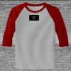 Raglan 3/4 Roundneck Shirt (Gray Body) Thumbnail