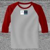 Raglan 3/4 Roundneck Shirt (Gray Body) Thumbnail