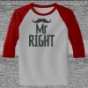 Raglan 3/4 Roundneck Shirt (Gray Body) Thumbnail