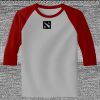 Raglan 3/4 Roundneck Shirt (Gray Body) Thumbnail
