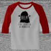 Raglan 3/4 Roundneck Shirt (Gray Body) Thumbnail