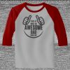 Raglan 3/4 Roundneck Shirt (Gray Body) Thumbnail