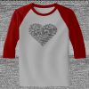 Raglan 3/4 Roundneck Shirt (Gray Body) Thumbnail