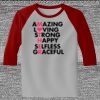 Raglan 3/4 Roundneck Shirt (Gray Body) Thumbnail