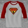 Raglan 3/4 Roundneck Shirt (Gray Body) Thumbnail