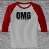 Raglan 3/4 Roundneck Shirt (Gray Body) Thumbnail