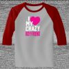 Raglan 3/4 Roundneck Shirt (Gray Body) Thumbnail