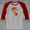 Raglan 3/4 Roundneck Shirt (Gray Body) Thumbnail