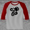 Raglan 3/4 Roundneck Shirt (Gray Body) Thumbnail