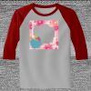 Raglan 3/4 Roundneck Shirt (Gray Body) Thumbnail