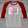 Raglan 3/4 Roundneck Shirt (Gray Body) Thumbnail