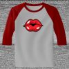 Raglan 3/4 Roundneck Shirt (Gray Body) Thumbnail