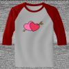 Raglan 3/4 Roundneck Shirt (Gray Body) Thumbnail
