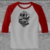 Raglan 3/4 Roundneck Shirt (Gray Body) Thumbnail