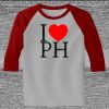 Raglan 3/4 Roundneck Shirt (Gray Body) Thumbnail