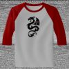 Raglan 3/4 Roundneck Shirt (Gray Body) Thumbnail