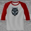 Raglan 3/4 Roundneck Shirt (Gray Body) Thumbnail