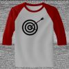 Raglan 3/4 Roundneck Shirt (Gray Body) Thumbnail