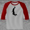 Raglan 3/4 Roundneck Shirt (Gray Body) Thumbnail