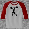 Raglan 3/4 Roundneck Shirt (Gray Body) Thumbnail