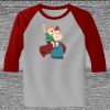 Raglan 3/4 Roundneck Shirt (Gray Body) Thumbnail