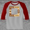 Raglan 3/4 Roundneck Shirt (Gray Body) Thumbnail