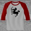 Raglan 3/4 Roundneck Shirt (Gray Body) Thumbnail