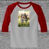 Raglan 3/4 Roundneck Shirt (Gray Body) Thumbnail