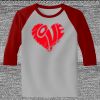 Raglan 3/4 Roundneck Shirt (Gray Body) Thumbnail